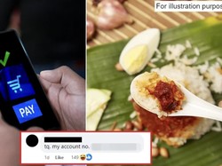 Salah Bayar! Pembeli Ini Bayar Rp 9,4 Juta untuk Nasi Lemak Rp 94 Ribu
