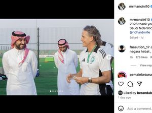 Mancini Dibercandain Suporter Indonesia di Instagram