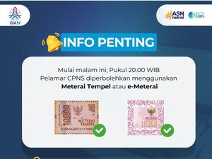 Hore! Daftar CPNS 2024 Sudah Boleh Pakai Meterai Tempel, Ini Aturannya Hore! Daftar CPNS 2024 Sudah Boleh Pakai Meterai Tempel, Ini Aturannya