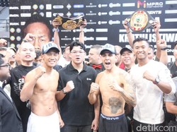 Timbang Badan Daud Yordan vs Carrizo Rampung, Penuhi Ambang Batas