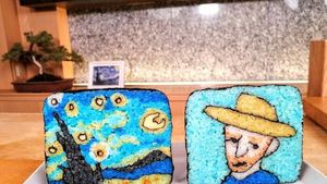 Keren! Seniman Makanan Asal Jepang Ini Ubah Sushi Jadi Lukisan