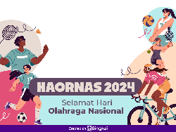 17 Twibbon Hari Olahraga Nasional 2024 Gratis, Bagikan ke Medsos!