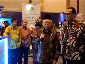 Maruf Amin Keliling Area Hub Space 2024, Kunjungi Booth MRT-Kemenhub