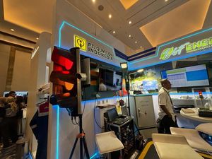 Melihat Lampu Lalu Lintas Berteknologi ITS di Hub Space 2024