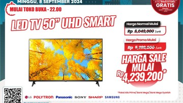 Beli Smart TV Hemat hingga Rp 3 Jutaan Cuma di Transmart Full Day Sale