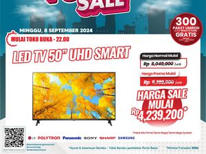 Beli Smart TV Hemat hingga Rp 3 Jutaan Cuma di Transmart Full Day Sale