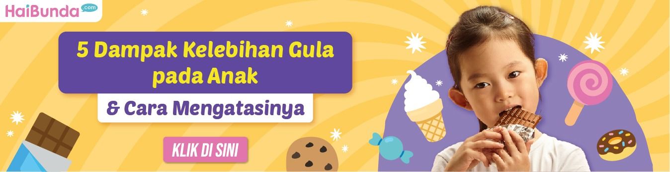 Banner Dampak Kelebihan Gula pada Anak