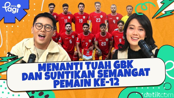 Detik Pagi edisi Selasa, 10 September 2024 membahas Indonesia vs Australia: Menanti Tuah GBK dan Suntikan Semangat Pemain ke-12.