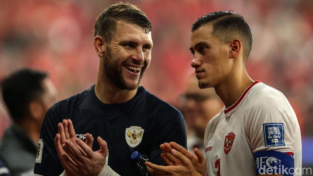 Jay Idzes jadi kapten Timnas Indonesia di laga kontra Australia. (Foto: Rifkianto Nugroho/detikcom)