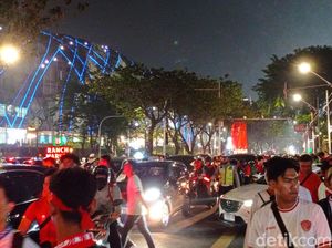 Laga Timnas Indonesia Vs Australia Tuntas, Lalin Sekitar GBK Macet
