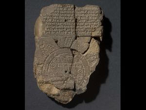 Peta Dunia Babilonia, Bergambar Hewan Mitologi di Atas Tanah Liat