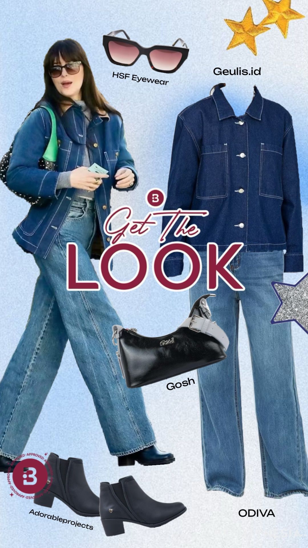 Get The Look: Ide Outfit Denim on Denim ala Dakota Johnson