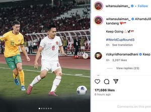 Paes Sampai Ridho Rayakan Hasil Imbang Lawan Australia di Instagram