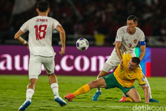 Jay Idzez terlihat dalam laga Indonesia vs Australia Grup C Kualifikasi Piala Dunia 2026 di Stadion Utama Gelora Bung Karno (SUGBK), Jakarta, Selasa (10/9/2024).