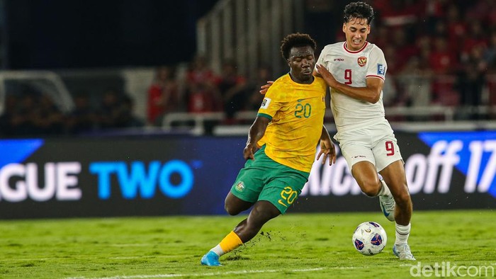 Rafael Struik bermain dalam laga Indonesia vs Australia Grup C Kualifikasi Piala Dunia 2026 di Stadion Utama Gelora Bung Karno (SUGBK), Jakarta, Selasa (10/9/2024).