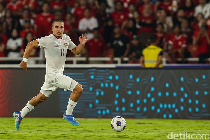Ragnar Oratmangoen bermain dalam laga Indonesia vs Australia Grup C Kualifikasi Piala Dunia 2026 di Stadion Utama Gelora Bung Karno (SUGBK), Jakarta, Selasa (10/9/2024).