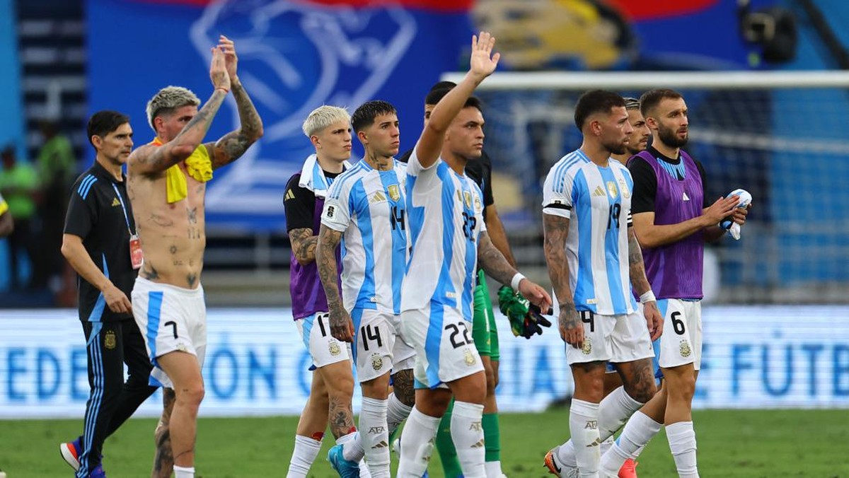 Timnas Argentina baru kalah tiga kali sejak 2021 (REUTERS/Luisa Gonzalez)