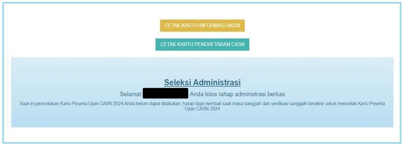 Hasil Seleksi Administrasi CPNS