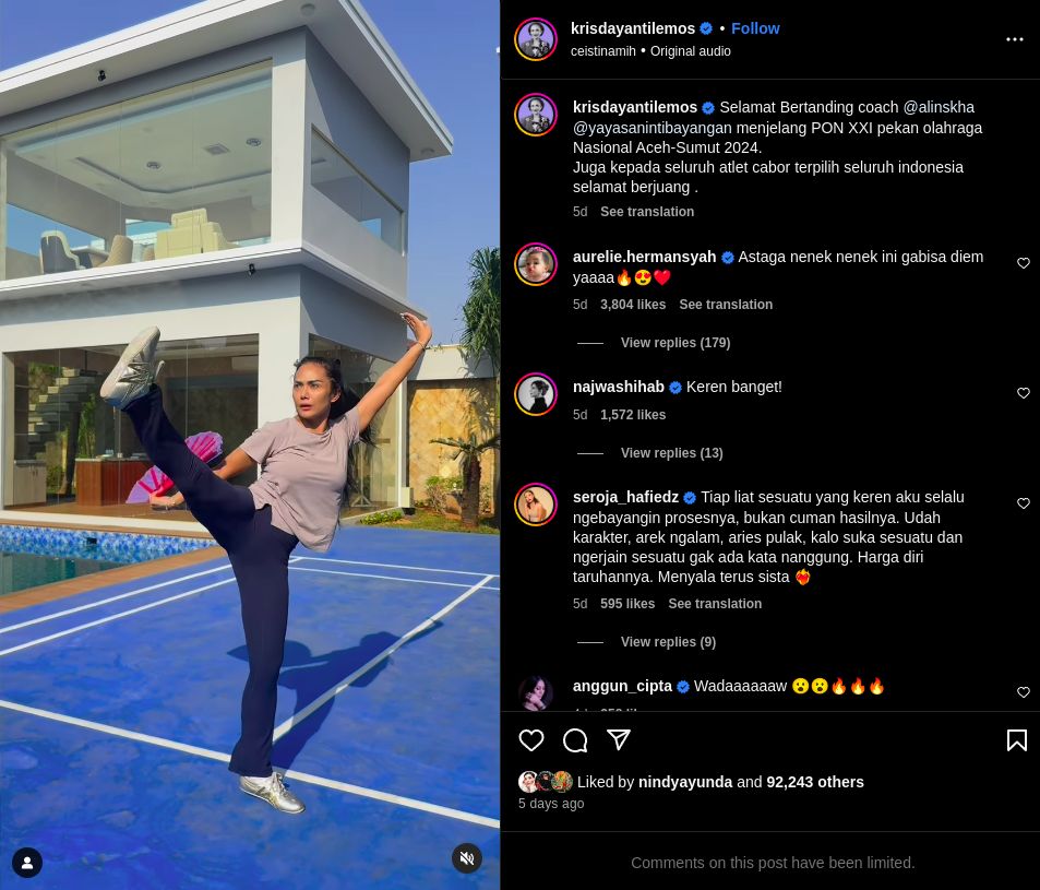 Unggahan Kris Dayanti