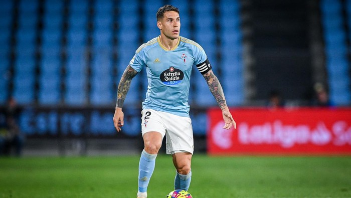 VIGO, SPAIN - APRIL 17: Hugo Mallo of RC Celta in action during the LaLiga Santander match between RC Celta and RCD Mallorca at Estadio Balaidos on April 17, 2023 in Vigo, Spain. (Photo by Octavio Passos/Getty Images)