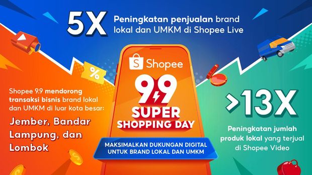 Penjualan Brand Lokal Melonjak 5X Lipat pada Shopee 9.9 Super Shopping Day