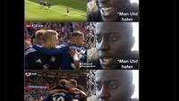 Di sisi lain, Man United menang 3-0 usai jeda internasional. Jadi aman dari meme nih! Foto: dok. Internet/X (Twitter)