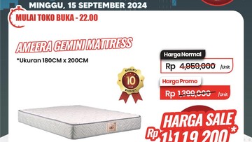 Ada Kasur Rp 1 Jutaan di Transmart Full Day Sale, Serbu!