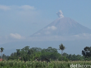 Gunung Semeru 2 Kali Erupsi Luncurkan Abu Vulkanik Setinggi 400 Meter
