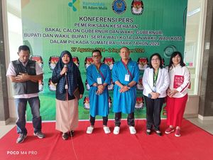 Usai Pendaftaran Diterima KPU Tapteng, Masinton-Mahmud Jalani Tes Kesehatan