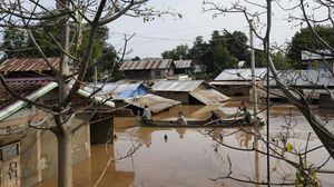 Penampakan Banjir Parah Terjang Myanmar