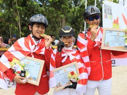 Putri Irfan Hakim Sumbang Medali Emas untuk Jakarta di PON XXI Cabor Berkuda