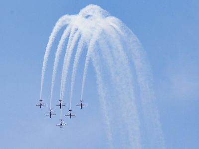 Aksi Spektakuler Tim Jupiter TNI AU di Langit Bali