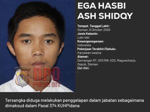 Ega Hasbi Buron Polda DIY Tilep Uang Perusahaan Ratusan Juta