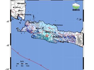 Pusat Gempa M 5,0 di Garut Berada di Darat, Kedalaman 10 Km