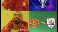 Satu lagi meme menolak lihat Liga Champions demi MU vs Barnsley. Foto: dok. Internet/X (Twitter)