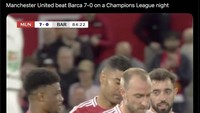 MU melumat Bar, tapi bukan Barcelona melainkan Barnsley. Foto: dok. Internet/X (Twitter)
