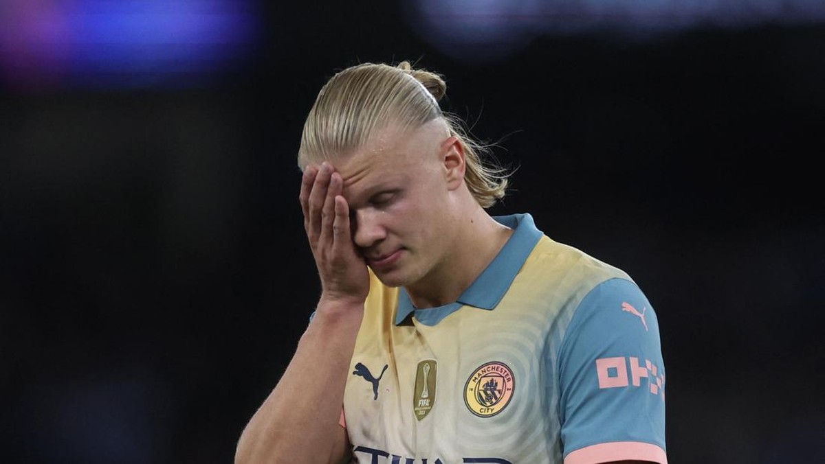 Erling Haaland mati kutu lawan Inter Milan (Action Images via Reuters/Lee Smith)