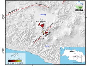 BMKG: Gempa M 4,9 Bandung-Garut Terbesar, Dipicu Sesar Garsela