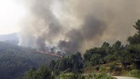 Penampakan Kepulan Asap Kebakaran Hutan di Portugal
