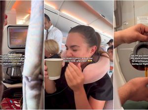 Pria Ini Nekat Seduh Kopi Manual Brew di Dalam Pesawat Terbang