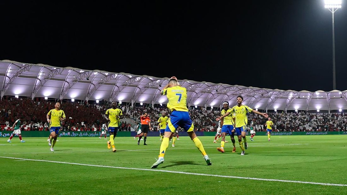 Selebrasi gol Cristiano Ronaldo usai merobek gawang Al Ettifaq. (Foto: Getty Images/Yasser Bakhsh)