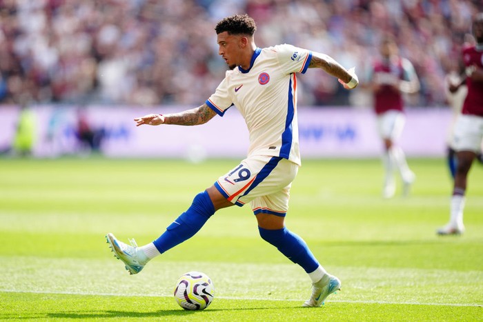 Chelseas Jadon Sancho during the Premier League match at the London Stadium. Picture date: Saturday September 21, 2024. (Photo by Mike Egerton/PA Images via Getty Images)