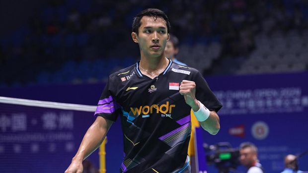 Jonatan Christie tampil di China Open 2024. (Arsip PBSI)