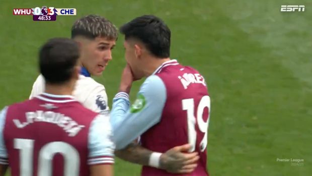 momen ribut-ribut enzo fernandez edson alvarez di laga west ham united vs chelsea di liga inggris