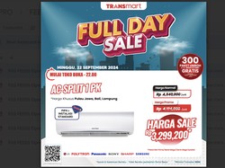 AC Split 1 PK Diskon Jutaan Rupiah di Transmart Full Day Sale