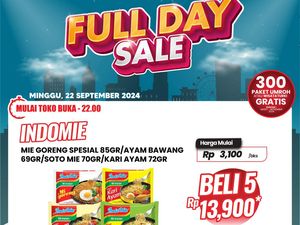 Beli 5 Indomie Berbagai Rasa di Transmart Full Day Sale Cuma Rp 13.000an