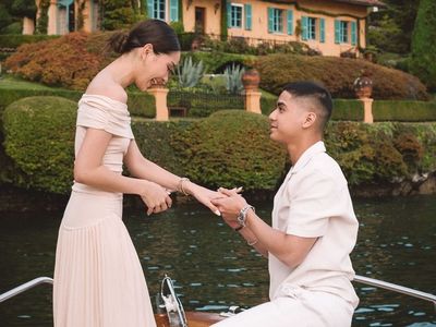5 Potret Romantis Alyssa Daguise Dilamar Al Ghazali di Italia