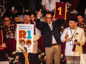 Senyum RK-Suswono Dapat Nomor Urut 1 Pilgub Jakarta