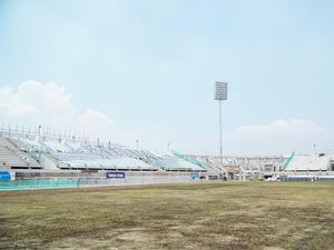 Penampakan Stadion Surajaya Lamongan Capai Progres 51 Persen Penampakan Stadion Surajaya Lamongan Capai Progres 51 Persen