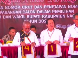 Nomor Urut Pilbup Nagekeo: Idola 1, Yes Jilid II 2, Master 3, Gerbang Emas 4